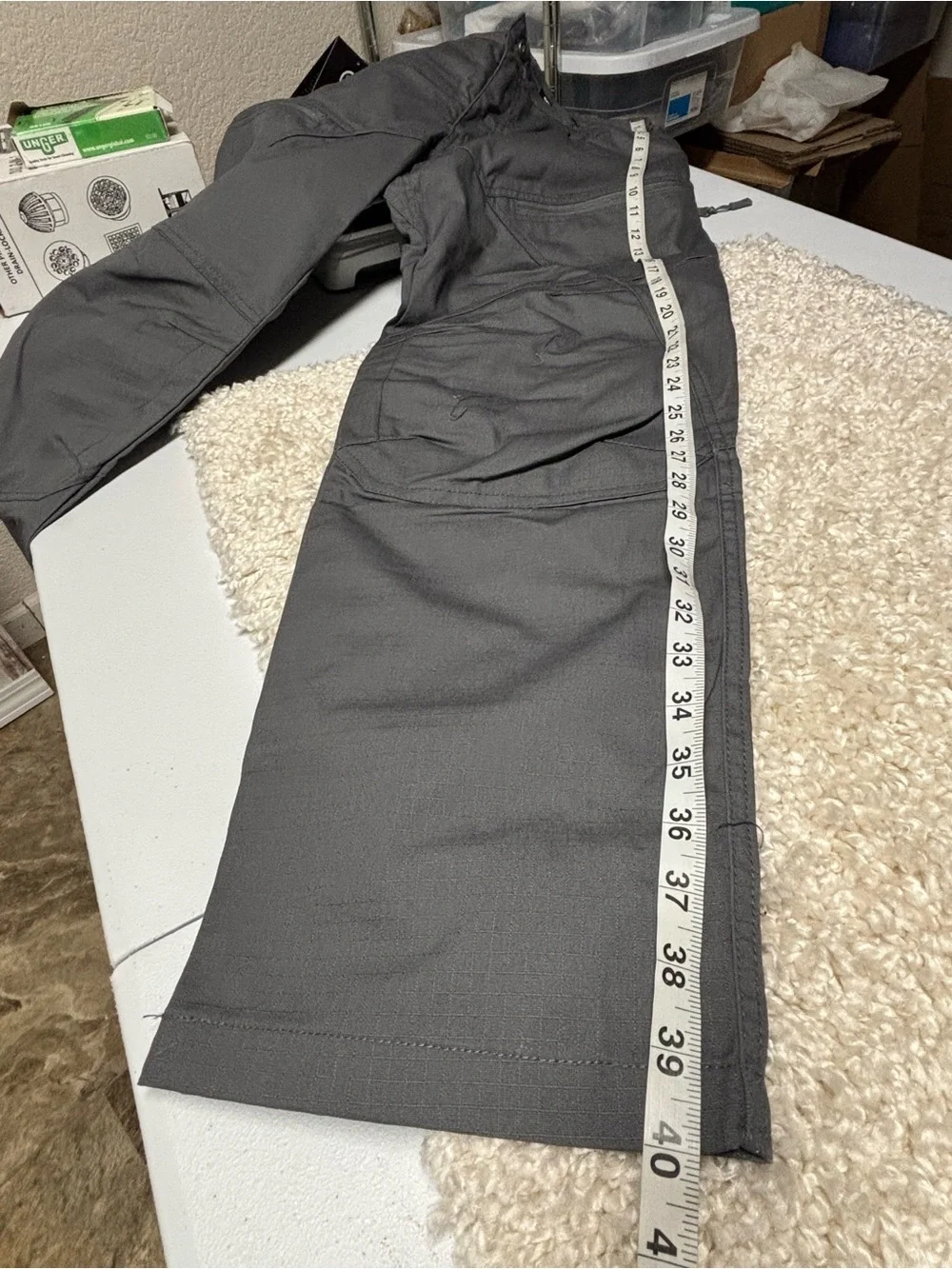 Men's Gray Cargo Utility Pants